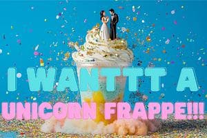 I Wanttt a Unicorn Frappe!!! card